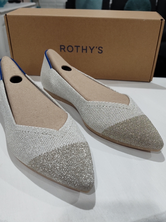 Rothy's Shoes - Rothy's The Point Diamond Metallic Flats In Size 9 New In Box